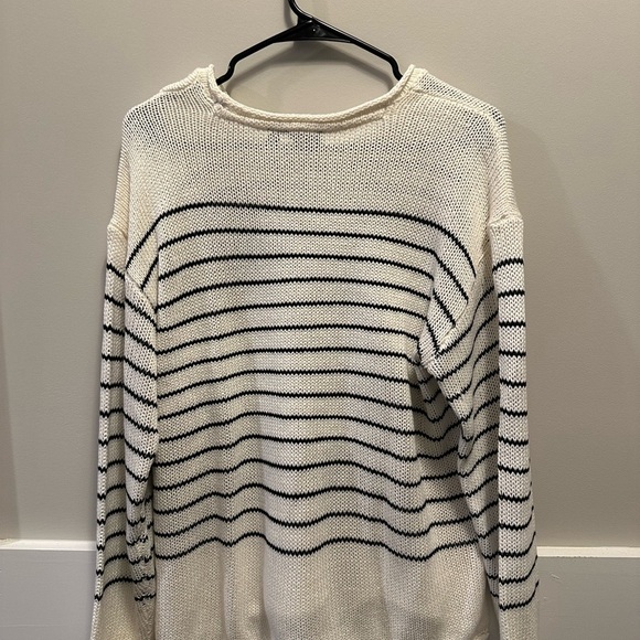 RD Style Black and White Striped Sweater - Picture 6 of 6